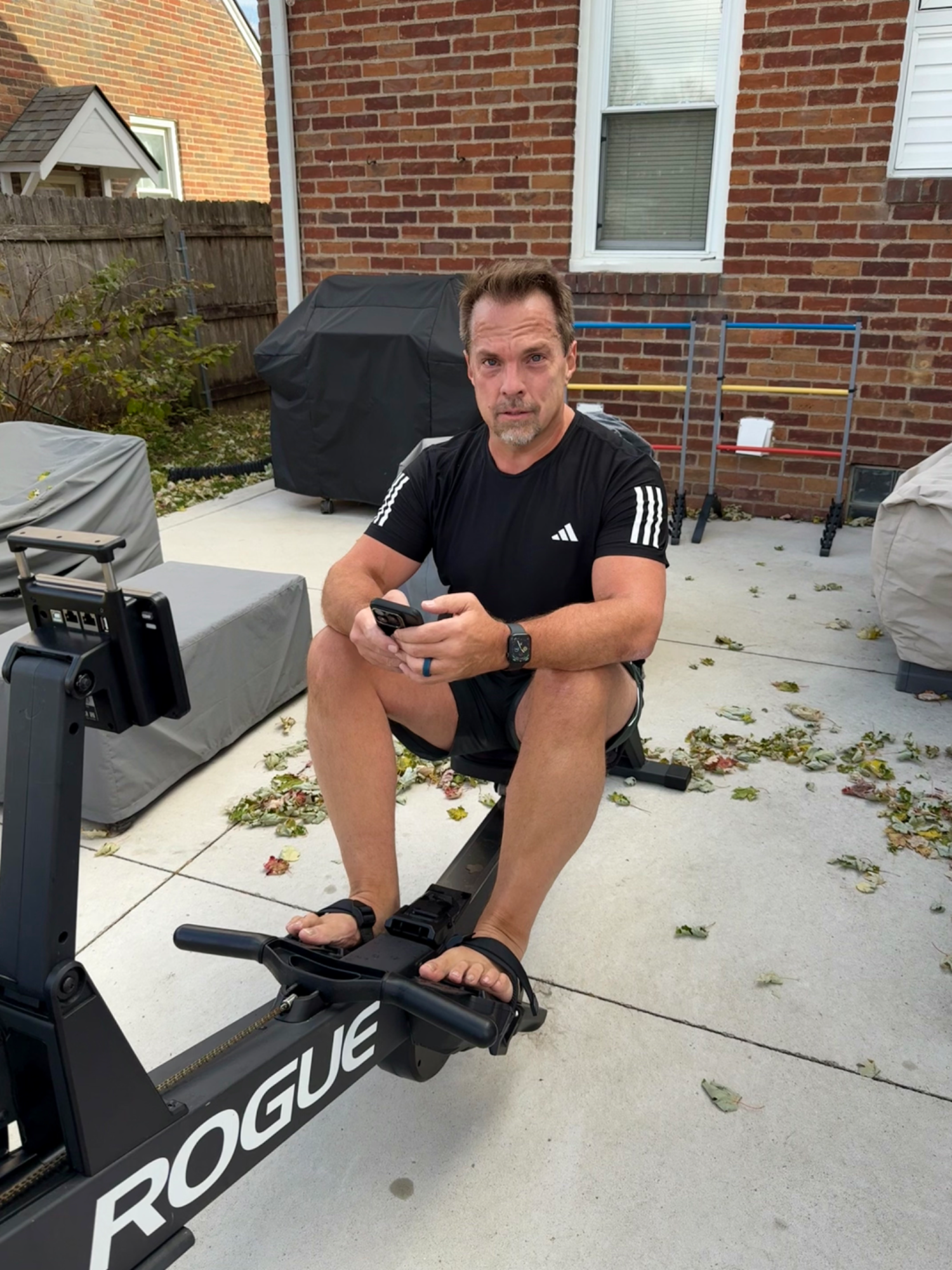 Phil Brown after rowing session